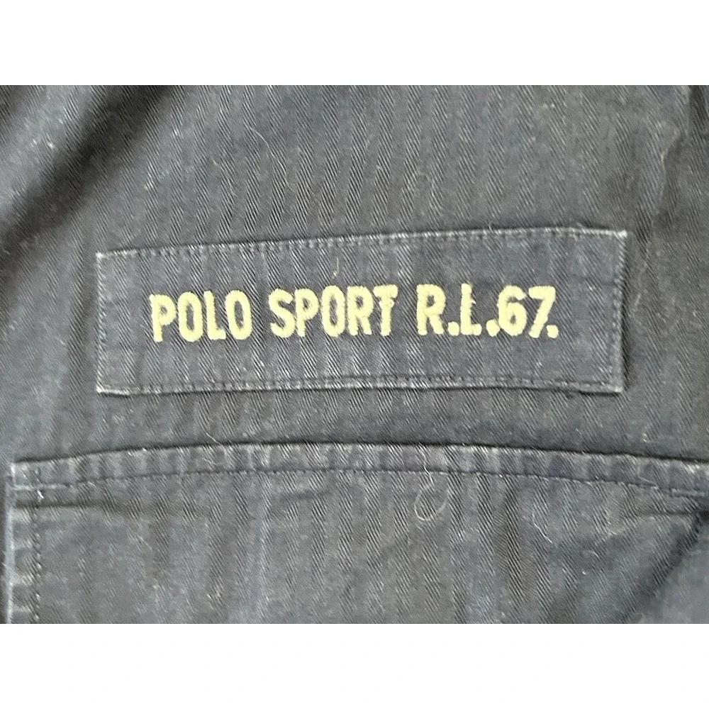 Polo Ralph Lauren Mens Size L Blue Long Sleeve Button Down Marine Supply Shirt